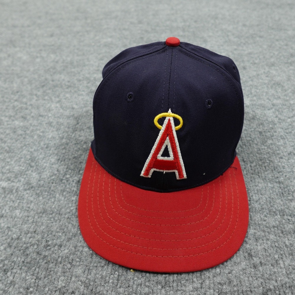 Vintage Roman Pro Hat Mens 7 1/4 Blue California Angels MLB Wool Fitted Cap
